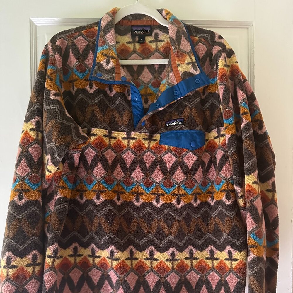 Patagonia Multi-Color Patterned Snap-T Fleece Pullover